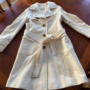 White Wool Dress Winter Coat